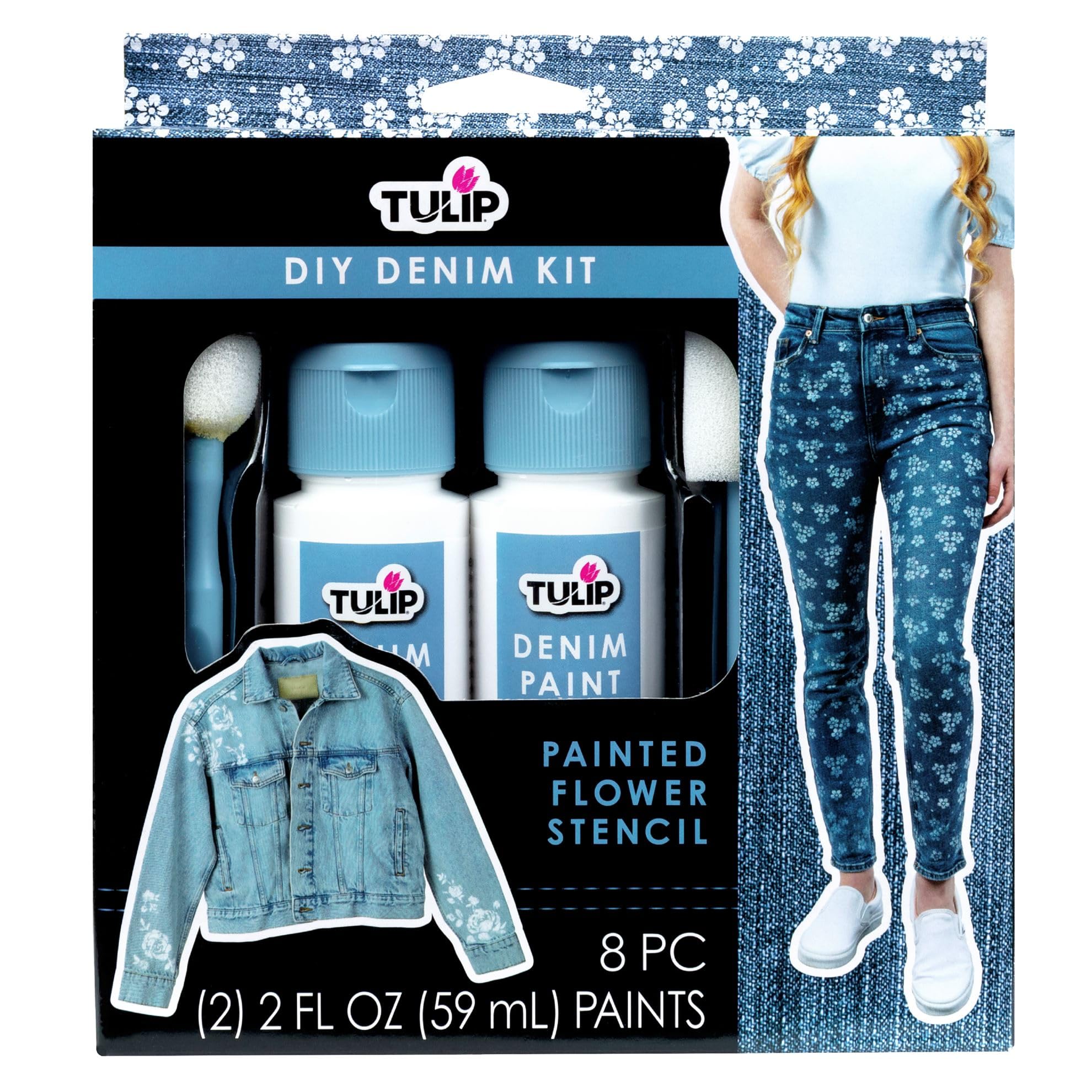 美品 ESSAY STENCIL DENIM Mサイズ Amazon.com: Tulip Denim Paint Stencil Kit, Permanent Paints